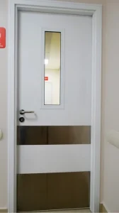 Puertas para hospital portall corrediza de 2 hojas con visor